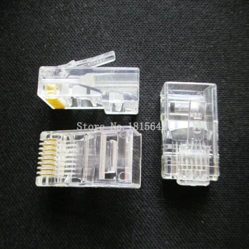 20PCS/LOT Crystal Head RJ45 CAT5 CAT5E Modular Plug Gold Plated Network 8P8C