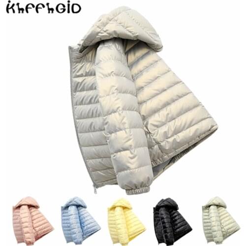 2021 new solid color classic bright face boys' winter Parka down jacket boys' baby clothes womens winter jacket aged 3-10