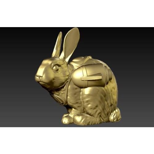3D model Computer file,STL format file 3d model relief for cnc in STL file format Lucky cute Rabbit