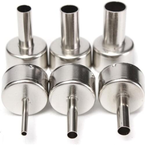 6Pcs 3/5/6/8/10/12mm Circular Nozzles For Hot Air Soldering Station 858A 858D