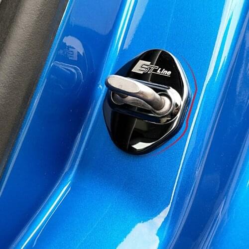 Car interior door lock cover buckle trim sticker for Ford Focus 2019 2020 accessories carstyling