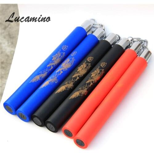 Black Dragon Chinese kung fu/martial arts/artes marciais/wing chun foam nunchakus selfdefence weapons wushu practice equipment