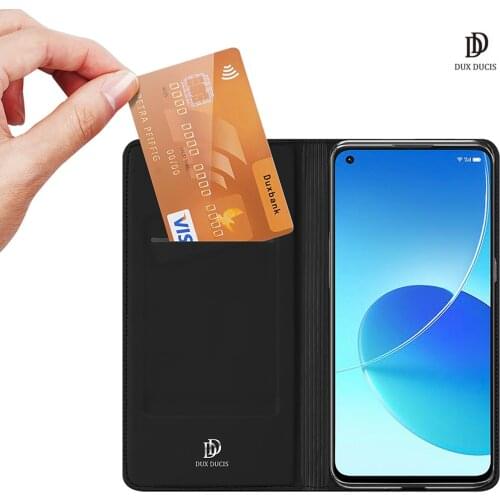For Oppo Reno6 5G Case DUX DUCIS Skin Pro Series Flip Wallet Leather Case For Oppo Reno 6 5G Cover Card Slot Accessories