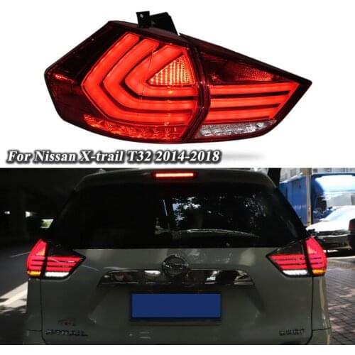 DNO LED Taillight For Nissan X-trail T32 2014 2015 2016 2017 2018 Rear Running Lamp Brake Reverse Car Turn Signal Tail Light