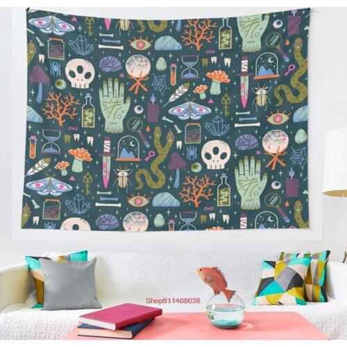 Curiosities tapestry Yoga Buddha Indian Mandala Tapestry Wall Hanging Boho Decor Macrame Hippie Witchcraft