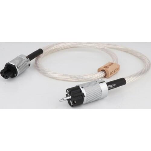 Hifi audio OCC silver plated EU Power Cord Amplifier CD Player power cord hi-end schuko power cable