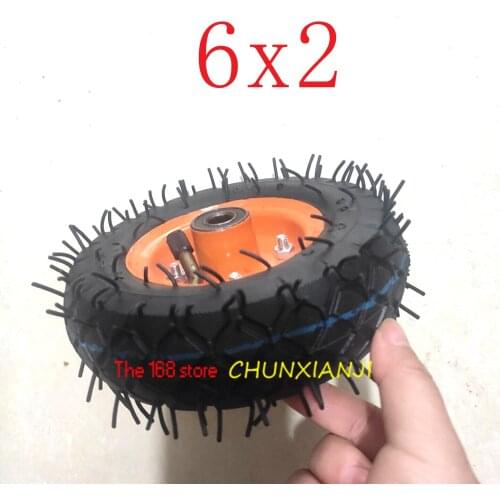 Good Quality 6x2 Tire Tyre Rim 6 Inch Pneumatic Wheel Pump Wheel Trolley Cart Wheel Roller Caster Wheel Caster