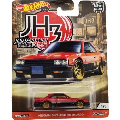 Hot Wheels 1/64 Car Culture Japan Historics NISSAN SKYLINE RS KDR30 Collector Edition Real Riders Metal Diecast Model Car