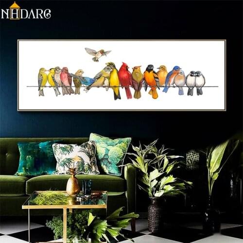 Colorful Kawaii Animals Birds Posters and Prints Wall Art Canvas Painting Nordic Style Picture for Living Room Home Decoration