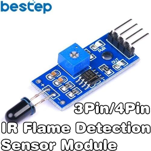LM393 3Pin 4Pin IR Flame Detection Sensor Module Fire Detector Infrared Receiver Module for arduino Diy Kit