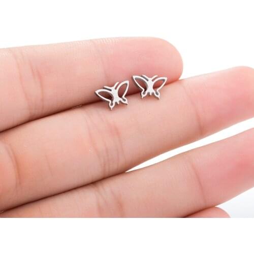 Fashionable Ladies Elegant Acrylic Butterfly Earrings Sweet and Lovely Korean Female Ladies Small Earrings Chic Bohemian Earring