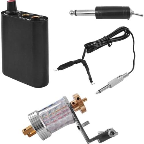 Tattoo Rotary Machine Kit Power Supply Wireless Foot Pedal Clip Cord Permanent Makeup Lip Liner Beauty Tattoo Kit Makeup Supply