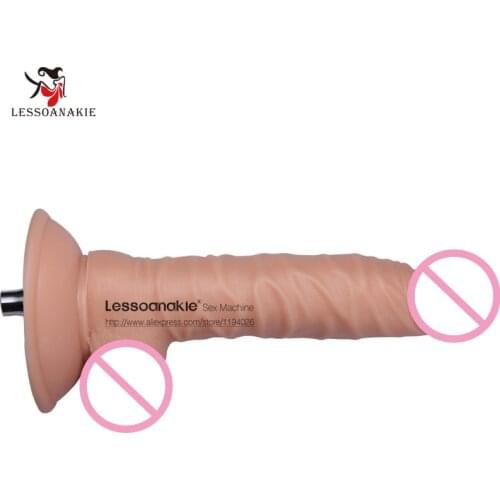 D01 - 7.87'' Lessoanakie Premium Sex Machine Dildo Attachments,Realistic Touch Feel Nude Cock,5.51 Inches Insertable,Sex Toy