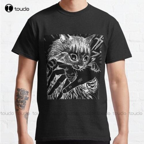 New Cat Junji Ito Bite Junji Ito Cat Manga Classic T-Shirt Cotton Tee Shirt S-5Xl Unisex 4xl mens t-shirts