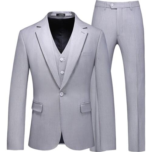 2021 autumn new suit three-piece suit mens dress suit business casual groom outfit best man outfit