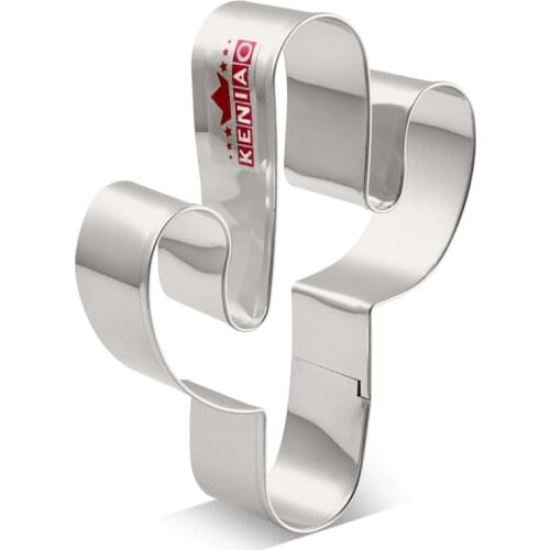 KENIAO Tropical Cactus Cookie Cutter for Summer - 9.5 x 11.6 cm - Fondant/Biscuit/Bread Cutter for Kids - Stainless Steel