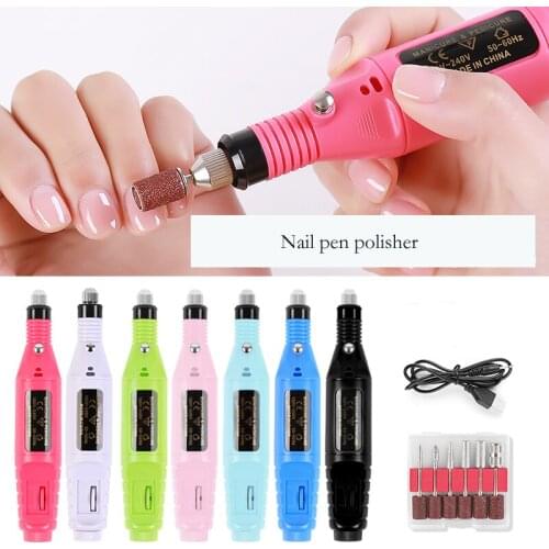 Upgraded USB Nail Polish Professional Nail Polisher Nail Removal Electric Small Portable Nail Polisher Nail Tool Set