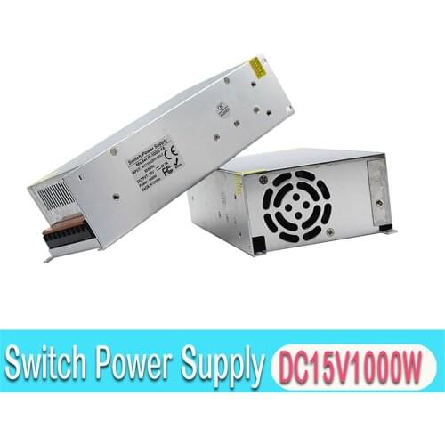 Single Output Small Volume 1000W 15V 66.7A Switching power supply Transformers AC110V 220V TO DC15V SMPS for Led Lighting CCTV