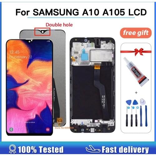 Original 6.2'' LCD For Samsung Galaxy A10 A105 A105F SM-A105F LCD Display Touch Screen with frame Digitizer Assembly Amoled