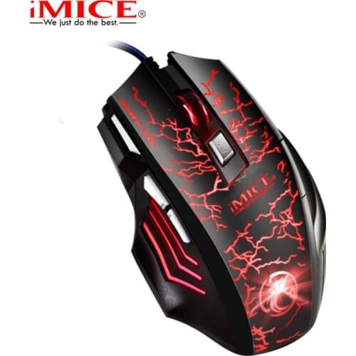 IMICE Brand USB1.8M Wired Mouse A7 Gaming Optical Mouse Desktop Computer Laptop Mouse Suitable For LOL Dota Professional Gamers
