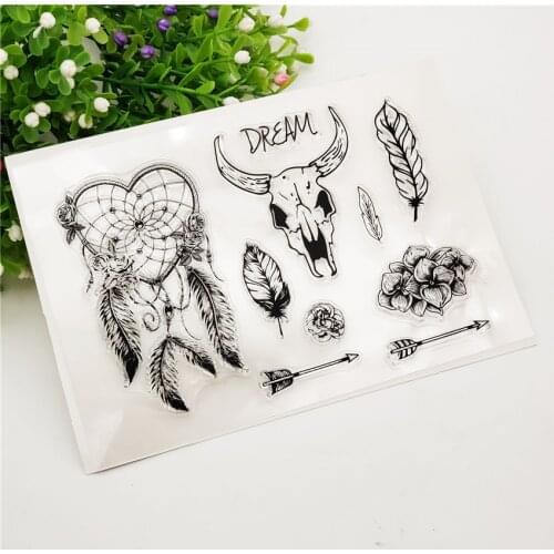 11*16CM Dreamcatcher Transparent Clear Stamps / Silicone Seals Roller Stamp For DIY Scrapbooking Photo Album/Card Making