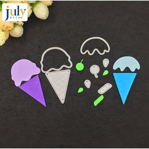 Julyarts Ice Cream Pattern Cutting Cutter Paper Gift Cutting Carbon Steel Material For Scrapbooking Dies Metal Embossing Craft