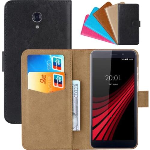 Luxury Wallet Case For Ergo V551 Aura PU Leather Retro Flip Cover Magnetic Fashion Cases Strap