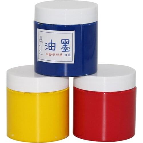 Silk screen ink Screen printing water-based ink Black and white red yellow blue Ink 100g DIY paint Suitable for cloth, paper