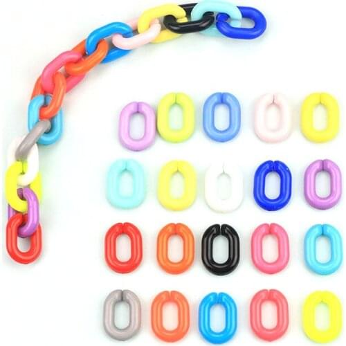 Acrylic 14*20mm U-shaped solid color open ring group color plastic chain DIY jewelry accessories handmade materials