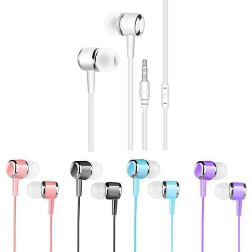 Universal 1.2m Wired In-Ear Earbud Headset Music Headset 3.5mm Plug Stereo Headset For Mobile Phone Pc Laptop Tablet Pc Mp3