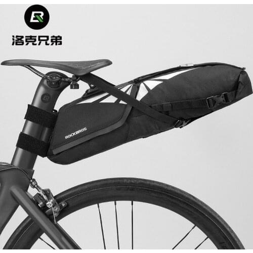 ROCKBROS Waterproof Bike Bicycle Saddle Bag Reflective Large Capacity Foldable Tail Rear Bags Cycling MTB Trunk Pannier Backpack