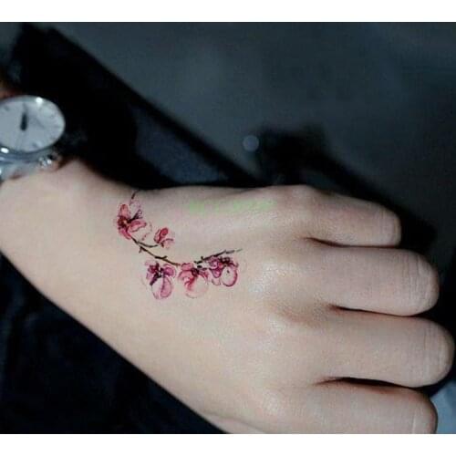 Waterproof Temporary Tattoo colorful moth orchid tatto stickers flash tatoo fake tattoos for girl women lady