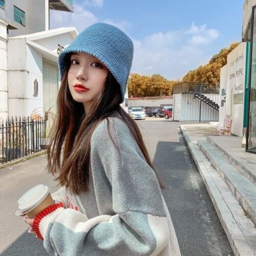 Knitted Fisherman Hat Childrens Autumn and Winter Face Small New Korean Outdoor Keep