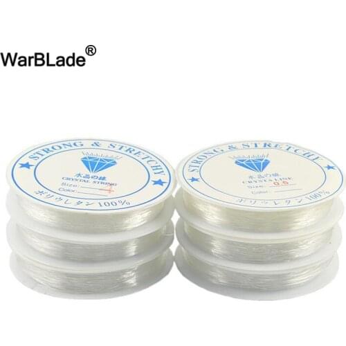 0.5mm 0.6m 0.7mm 0.8mm 1mm Crystal Beading Cord Stretch Elastic Line Clear Round Wire Thread String Beads For DIY Jewelry Making