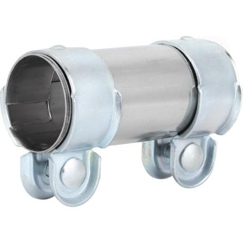 1.8" Exhaust Tube Pipe Connector Joiner Sleeve Double Clamp 173605 Replacement Fit For Opel Agila 00-07 For Opel Corsa​ 93-00