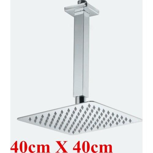 16" square stainless steel Ultra-thin head shower with arm top shower with shower pipe TH009-C