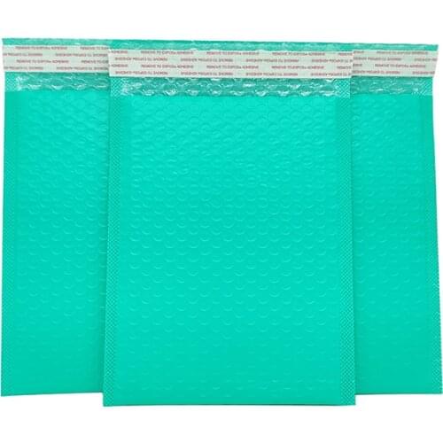 50 Pcs Shockproof packaging bubble logistics bag green squeeze foam wholesale matte co-extrusion film buffer bag envelope