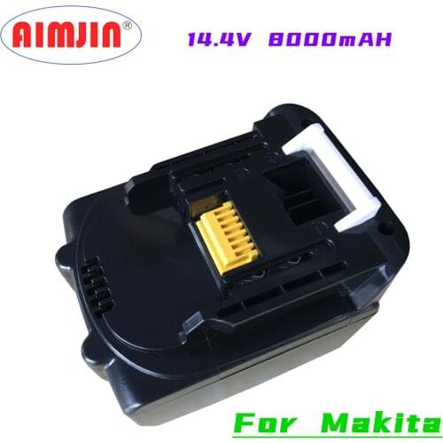 Newest 14.4V 8000mAH Drills Battery for Makita BL1430 Rechargeable Lithium Ion LXT200 BL1415 194558-0 194559-8 Free+Charger