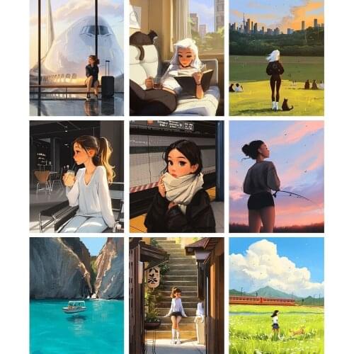 5D DIY Full Square Diamond Painting girl Diamond Embroidery Cross Stitch Kit Handmade Gift Wall Home Decoration