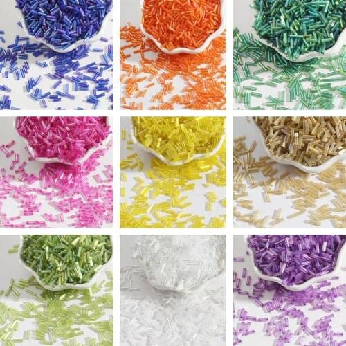 Hot 700pcs/lot 2x7mm Multi-Colors Austria Crystal Beads Tube Glass Seed Beads For DIY Ornaments Sewing Garments Accessories