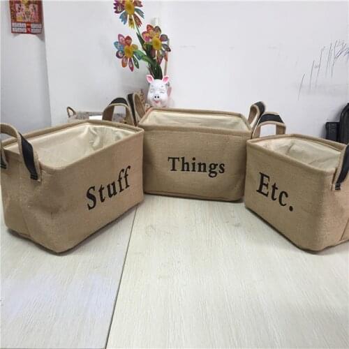 Nordic Style Laundry Basket Clothes Organizer Storage Basket Large Cotton Linen Home Sundries Storage