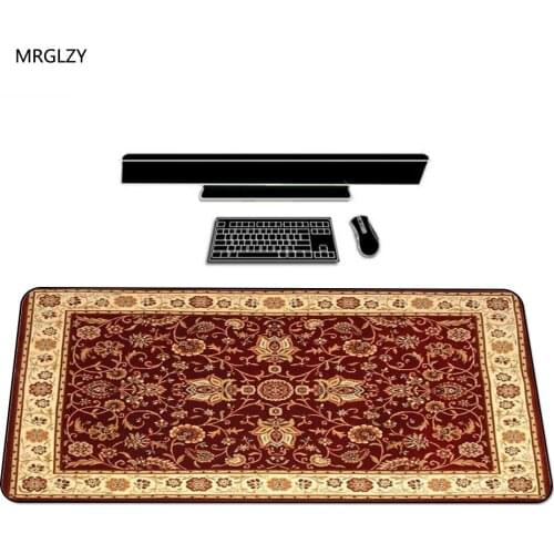 MRGLZY Beautiful Persian Carpet Design 400X900MM Mouse Mat Unique Gamer Mouse Pad Keyboard Pad Large Lengthened Mouse Pad