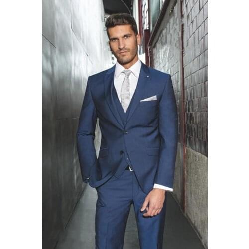Fashionable Mens Suits Groomsmen Groom Tuxedos Wedding Best Man Suit Bridegroom (Jacket+Pants+Vest+Tie) NO:71