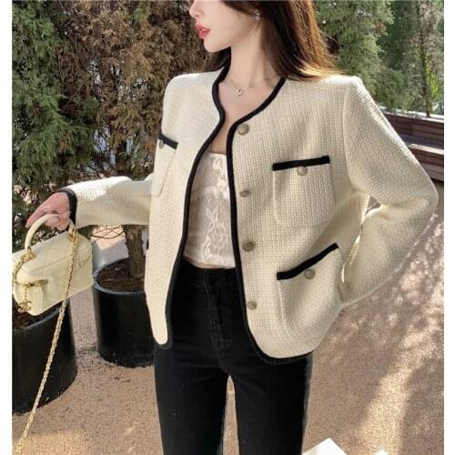 New Fashion Autumn Jacket Coat Womens Winter Temperament Versatile Thin Jacket Female Long Sleeve Top Jackets