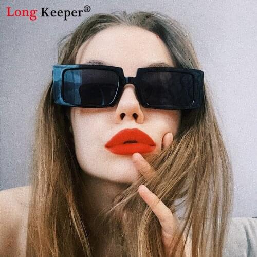 Vintage Square Thin Sunglasses Women Black Rectangle Teenage girl Sun Glasses Men Classic Eyewear UV400 Korea Style Trendy Gafas