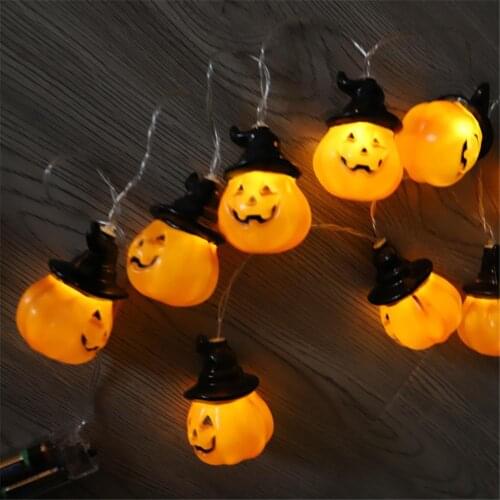 1.5M Halloween Pumpkin String Light Durable 10LED Battery Operated Fairy Light String Holiday Decor Lamp For Indoor Outdoor