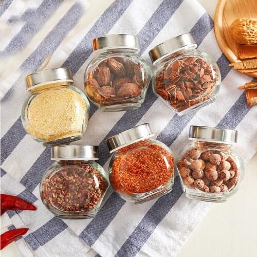 Glass airtight jar, food storage jar, spice tea bean candy preservation bottle, spice jar, pepper bottle, storage tool
