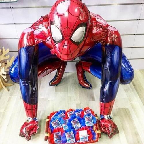 1pcs 55x63CM 3D Spiderman iron Man Aluminum Foil Balloons Hero Birthday Party Decor Supplies Childrens Gifts Globos Toys