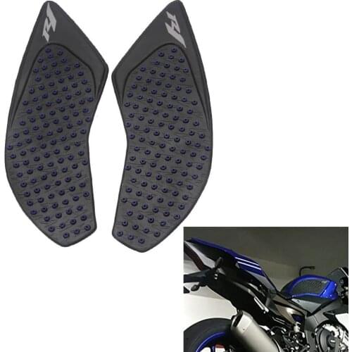 Tank Gas Pad Knee Fuel Side Grips Protector For Yamaha YZF R1 2015-2016 (Blue)