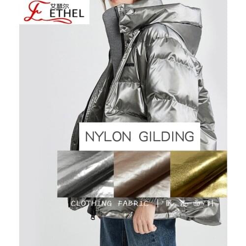 1 m *1.5 m Nylon Gilding Cloth Cotton Jacket Clothing Fabric Bright Space Silver Metal Fabric